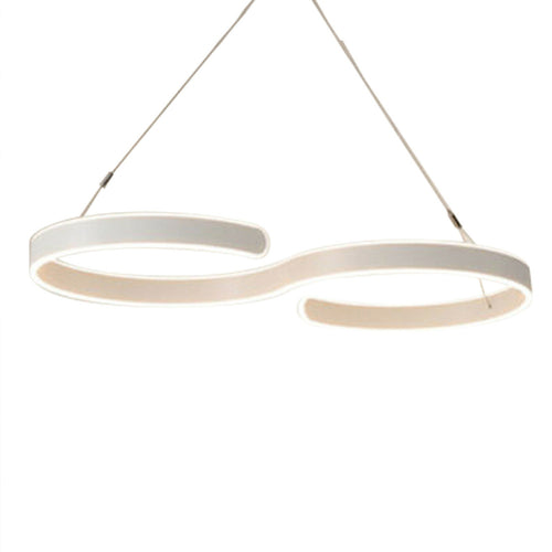 Contemporary Acrylic LED Swirl Pendant Light – Minimalist Ceiling Fixture