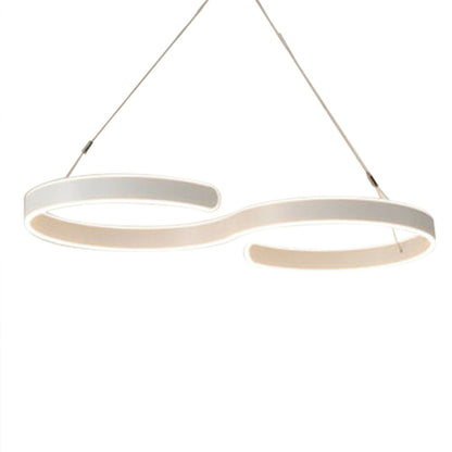 Contemporary Acrylic LED Swirl Pendant Light – Minimalist Ceiling Fixture