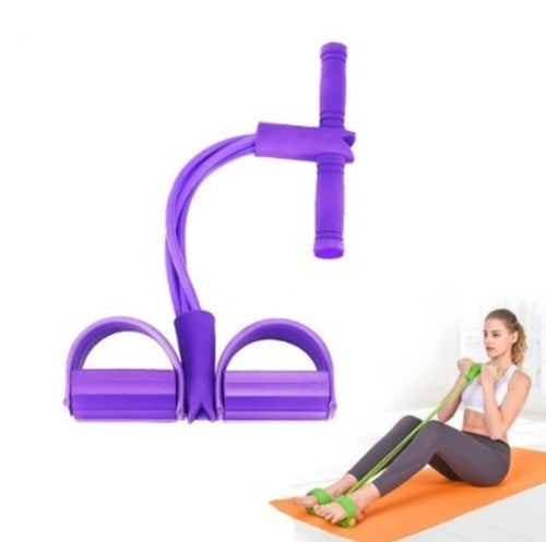 Portable Fitness Resistance Band with Pedal – Home Workout Tool