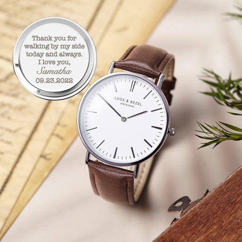 Personalized Engraved Men's Watch – Gift for Boyfriend or Husband