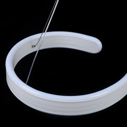 Contemporary Acrylic LED Swirl Pendant Light – Minimalist Ceiling Fixture