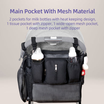 Universal Stroller Organizer – Insulated & Waterproof 2-Piece Set