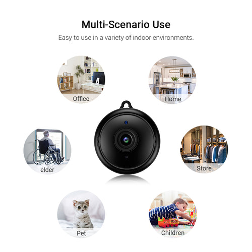 WiFi Security Camera with Stand & Memory Card – Indoor Surveillance