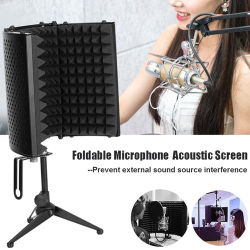 Microphone Isolation Shield – Studio Mic Sound Absorber