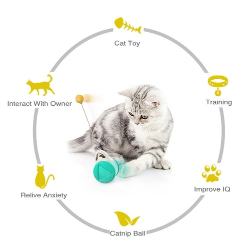Tumbler Balanced Wheel Swinging Ball Cat Toy – Interactive Play