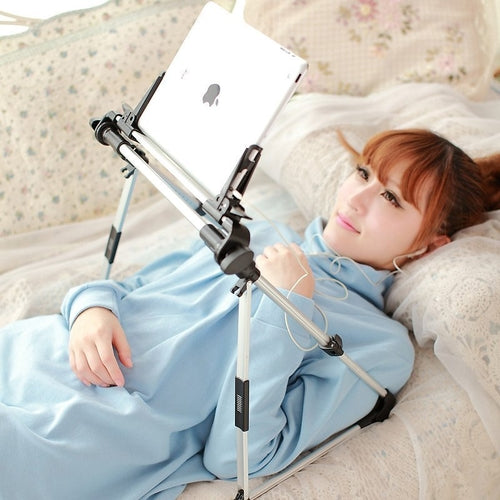 Adjustable Bed Laptop & Phone Holder – 360° Flexible Tablet Stand