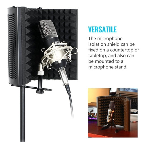 Microphone Isolation Shield – Studio Mic Sound Absorber