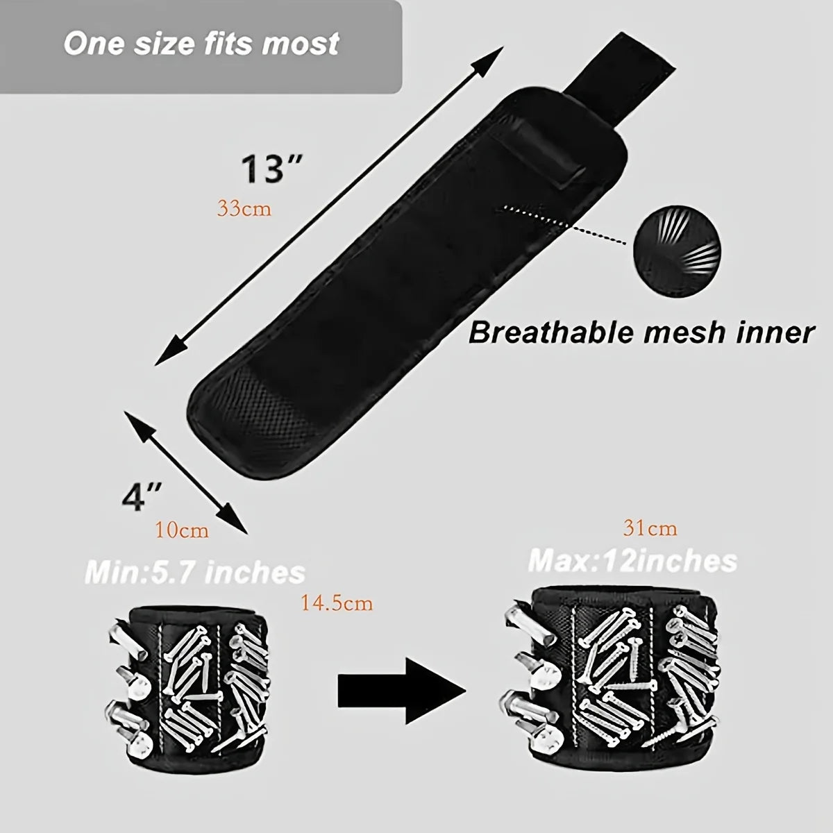 Magnetic Wristband Tool Holder – Hands-Free Screw & Bit Organiser
