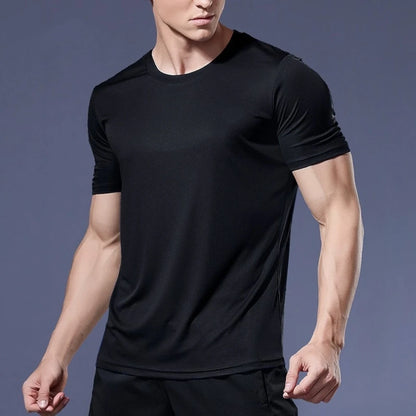 Men's Breathable Fast-Dry Fitness T-Shirt – Lightweight Gym Top