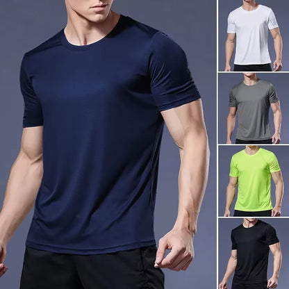 Men's Breathable Fast-Dry Fitness T-Shirt – Lightweight Gym Top