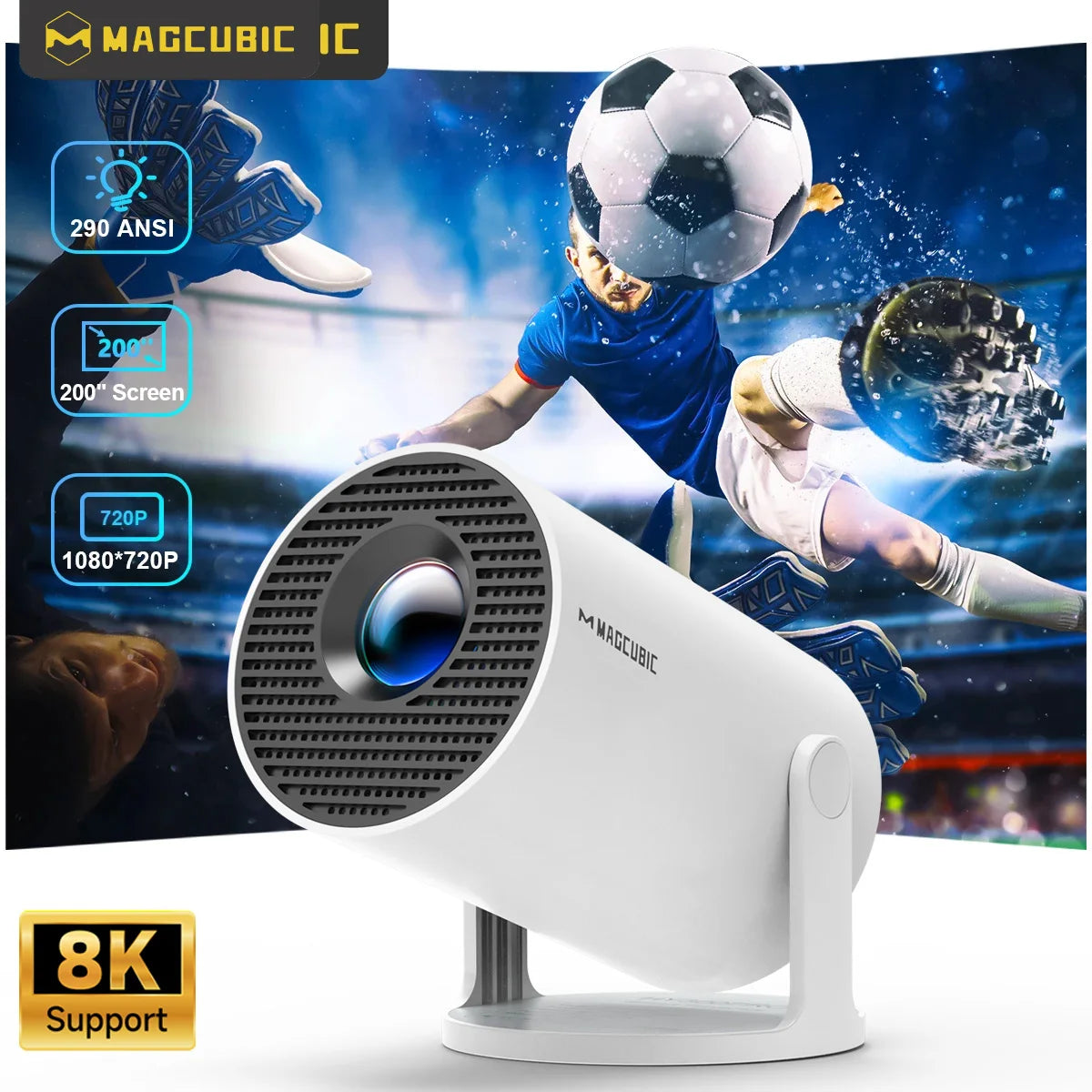 Magcubic HY300 PRO Smart Projector – 8K Android 14, 290 ANSI