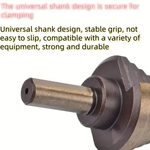 5-Piece High-Speed Step Drill Bit Set – Triangular Shank, Baked Finish