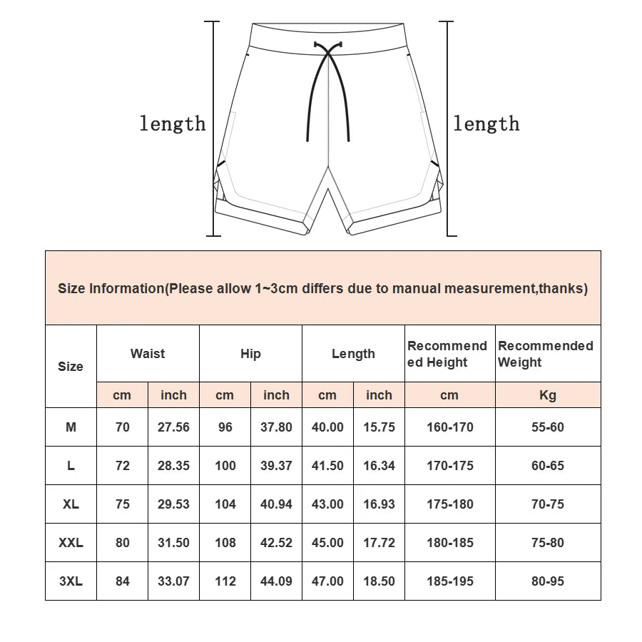 Men's 2-in-1 Camo Running Shorts – Quick-Dry Gym Training Shorts