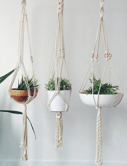 Macrame Plant Hanger – Handcrafted Boho Wall Hanging