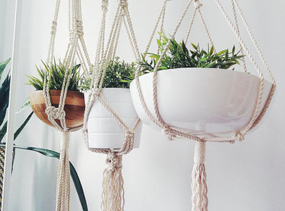 Macrame Plant Hanger – Handcrafted Boho Wall Hanging