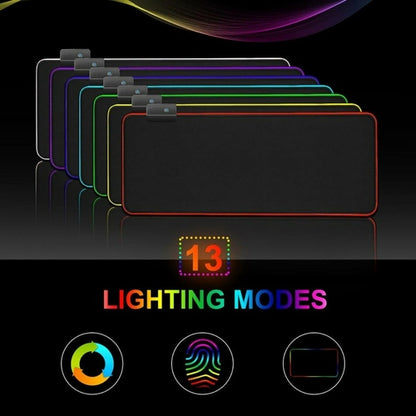 Ninja Dragons RGB Gaming Mouse Pad – Large Size with 1-Touch LED