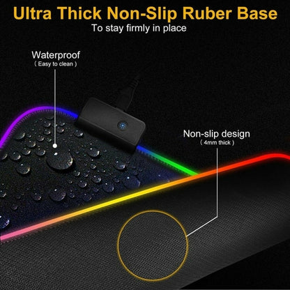 Ninja Dragons RGB Gaming Mouse Pad – Large Size with 1-Touch LED