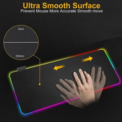 Ninja Dragons RGB Gaming Mouse Pad – Large Size with 1-Touch LED