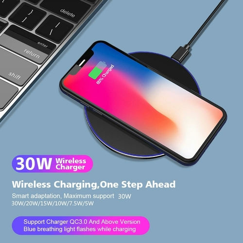 Dragon W9 30W Fast Wireless Charging Pad – Qi Compatible