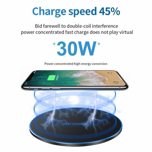 Dragon W9 30W Fast Wireless Charging Pad – Qi Compatible