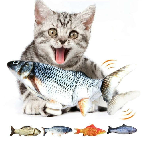 Electric Flipping Fish Toy for Cats – Interactive Motion Cat Toy