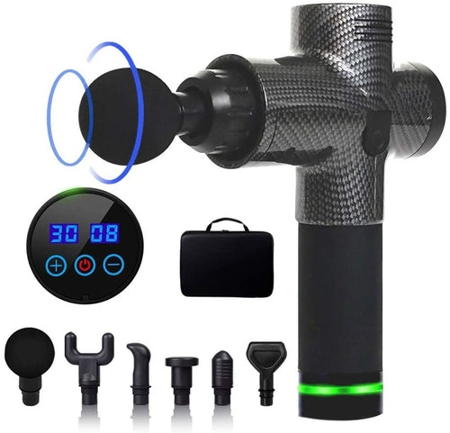 30-Speed Handheld Massager – 6 Interchangeable Heads, Premium Relief