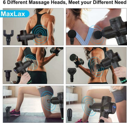 30-Speed Handheld Massager – 6 Interchangeable Heads, Premium Relief