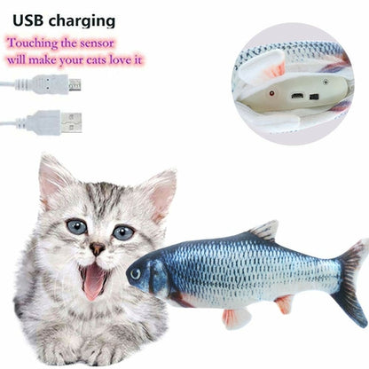 Electric Flipping Fish Toy for Cats – Interactive Motion Cat Toy