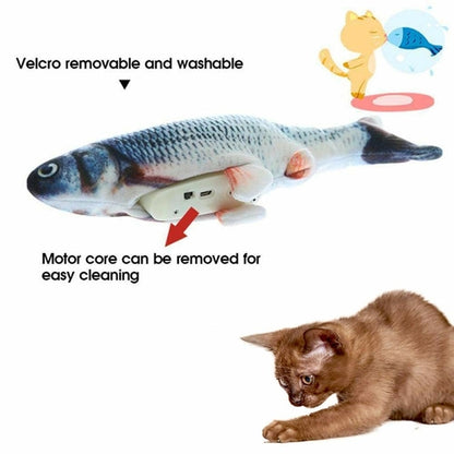 Electric Flipping Fish Toy for Cats – Interactive Motion Cat Toy