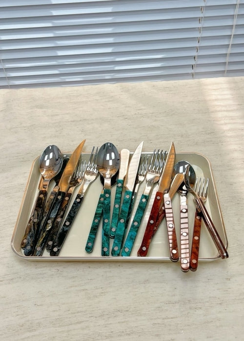 10-Piece Terra Bistrot Flatware Set – Modern Elegant Cutlery