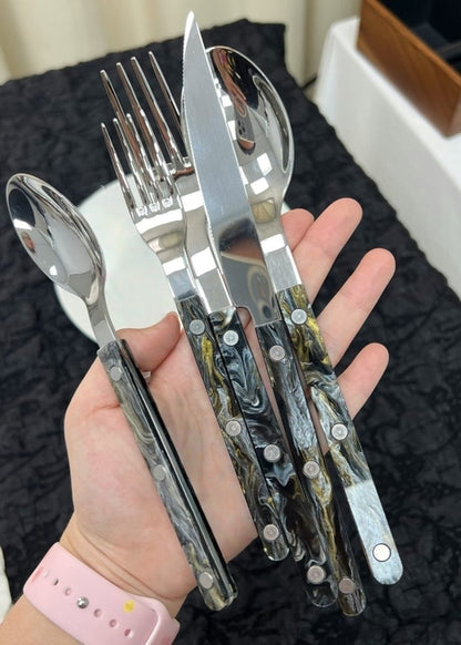 10-Piece Terra Bistrot Flatware Set – Modern Elegant Cutlery