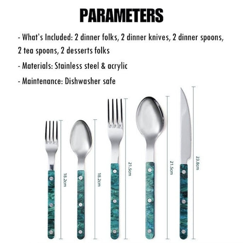 10-Piece Terra Bistrot Flatware Set – Modern Elegant Cutlery