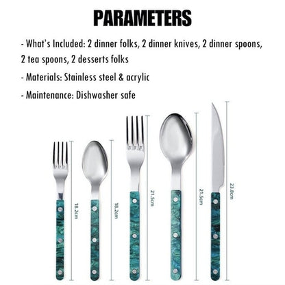 10-Piece Terra Bistrot Flatware Set – Modern Elegant Cutlery