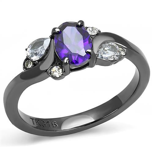 IP Light Black Stainless Steel Ring – AAA Grade (TK3169)