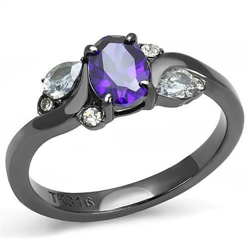 IP Light Black Stainless Steel Ring – AAA Grade (TK3169)